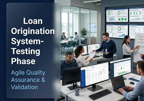 Custom loan origination system development process with two-week sprint cycles from discovery to go-live