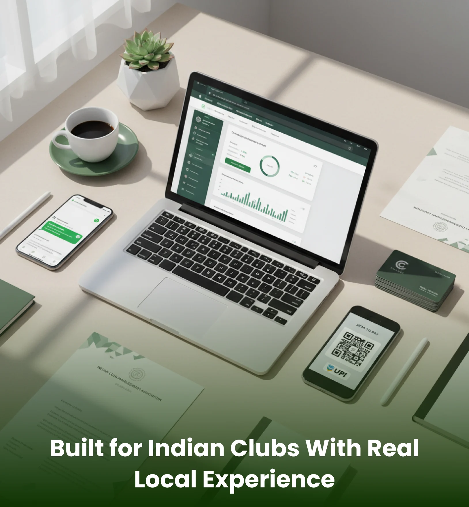Digital membership ID card with QR code generated by CodePluse private club software for instant member verification