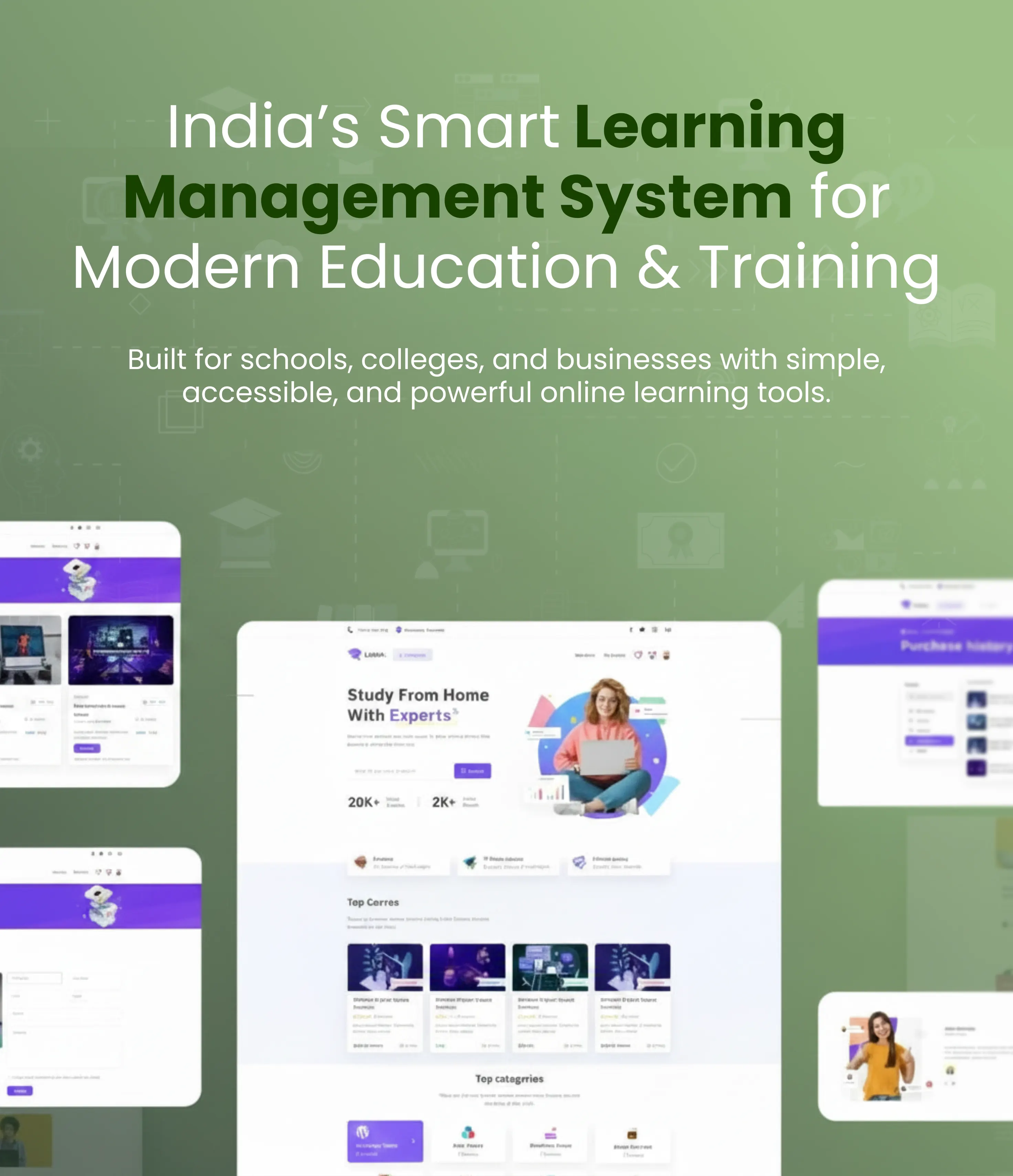 Student accessing online LMS platform on mobile for remote learning in Tamil Nadu